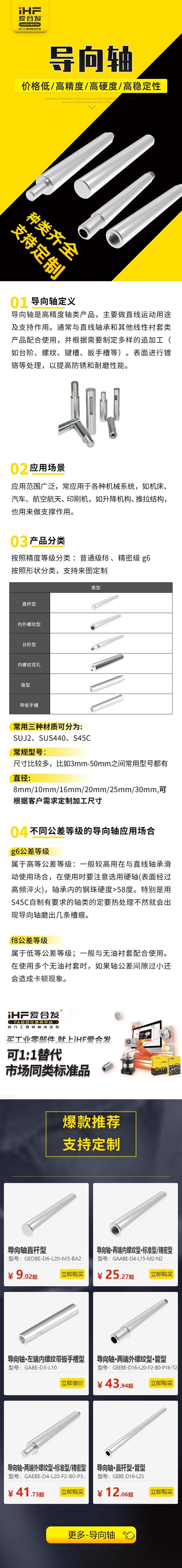帶你了解不同公差等級的導(dǎo)向軸應(yīng)用場合！